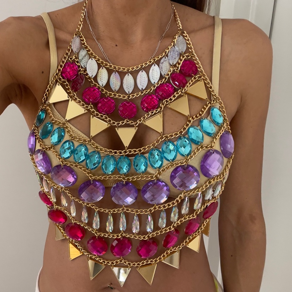 Colorful Gemstone Statement Necklace